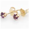 Image 1 : 14K Yellow Gold Amethyst Screwback Earrings, Suggested Retail Value $120