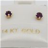 Image 2 : 14K Yellow Gold Amethyst Screwback Earrings, Suggested Retail Value $120