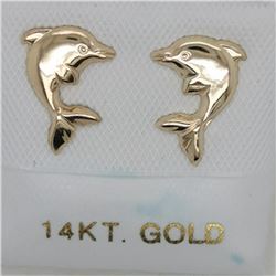 14K Yellow Gold Screwback Earrings, Made in Canada, Suggested Retail Value $140
