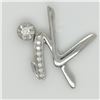 Image 3 : Silver Cubic Zirconia Letter "K" Pendant (~Size 6), Suggested Retail Value $40