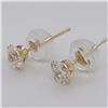 Image 3 : 14K Yellow Gold Cubic Zirconia Studs Earrings, Made in Canada, Suggested Retail Value $300 (Estimate