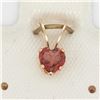 Image 1 : 14K Yellow Gold Garnet(0.28ct) Pendant (~weight 0.12g), Made in Canada, Suggested Retail Value $60