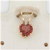 Image 3 : 14K Yellow Gold Garnet(0.28ct) Pendant (~weight 0.12g), Made in Canada, Suggested Retail Value $60