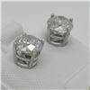 Image 1 : 14K White Gold Diamond(1.82ct) Brilliant Cut Diamonds, I3 Clarity Earrings (~weight 1.2g), Made in C