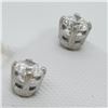 Image 5 : 14K White Gold Diamond(0.27ct) Brilliant Cut, I-2 To I-3 Quality Earrings (~weight 0.43g), Made in C