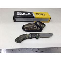 NEW IN BOX Buck Camo folding omni hunt knife with sheath