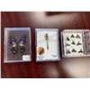 Image 1 : Lot of 3 collector mounted butterfly, dragonfly and sharks teeth