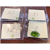 Image 1 : Peridot -Lot of 4 large Fine Gemstones total weight 14 Carats. large oval peridot is 11 carats