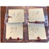 Image 1 : GARNETS -Lot of 4 envelopes of assorted round cut garnet Gemstones total weight 4 Carats
