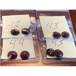 GARNETS - Lot of 8 large round cut garnet Gemstones total weight 20 Carats