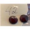 Image 3 : GARNETS - Lot of 8 large round cut garnet Gemstones total weight 20 Carats