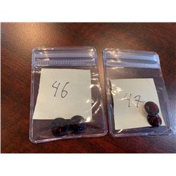 GARNETS - Lot of 4 large round cut garnet Gemstones total weight 10 Carats