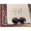 Image 2 : GARNETS - Lot of 4 large round cut garnet Gemstones total weight 10 Carats