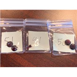 GARNETS - Lot of 6 large round cut garnet Gemstones assorted sizes total weight 11 Carats