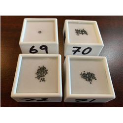DIAMOND - Lot of 4 assorted quantity diamonds - total weight is 1.65 Carat