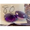 Image 2 : AMETHYST - Lot of 2 large oval cut Amethyst gemstone with total weight of 5 Carats