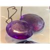 Image 2 : AMETHYST - Lot of 2 large oval cut Amethyst gemstone with total weight of 5 Carats