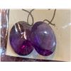 Image 2 : AMETHYST - Lot of 2 large oval cut Amethyst gemstone with total weight of 5 Carats