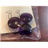 Image 2 : AMETHYST - Lot of 3 large Round cut Amethyst gemstone with total weight of 6 Carats