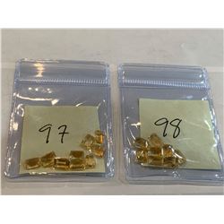 CITRINE - Lot of 17 emerald cut citrine gemstones total weight approx 6 Carats.  Citrine (meaning Su