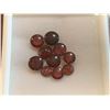 Image 2 : GARNET - Lot of 11 Garnet Gemstones round and emerald cut. total weight 7 Carats.  Garnet stone is a