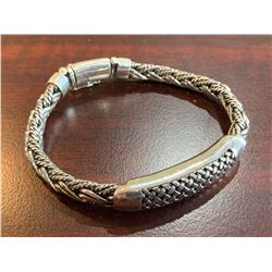 Woven Silver .925 Heavy Bracelet