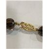 Image 3 : Ladies 14K Gold Smokey Quartz Gemstone Necklace