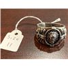 Image 2 : Silver Native Chief .925 Ring size 11