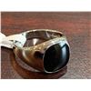 Image 1 : Gents .925 Silver onyx ring size 11