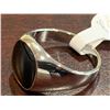 Image 3 : Gents .925 Silver onyx ring size 11