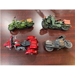 Lot of 4 Model collector motorbikes