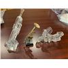 Image 1 : Lot of 3 - crystal trumpet and motorbike and brass trumpet