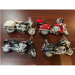 Lot of 4 collector motorbike models