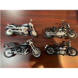 Lot of 4 collector motorbike models
