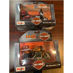 Lot of 2 NEW boxed Harley Davidson motorbike collectibles