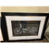 Image 1 : Vintage Harley Blueprint framed print