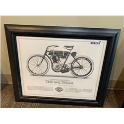The Harley Davidson Cornerstone collection Framed Print - The 1903 Single