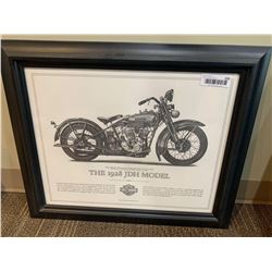 The Harley Davidson Cornerstone collection Framed Print - The 1928 JDK Model