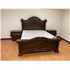 Image 1 : FORMAL 7 PC. KING SIZE BEDROOM SUITE INC. HEADBOARD, FOOTBOARD, RAILS, LARGE ARMOIRE,