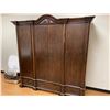 Image 2 : FORMAL 7 PC. KING SIZE BEDROOM SUITE INC. HEADBOARD, FOOTBOARD, RAILS, LARGE ARMOIRE,