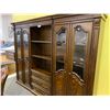 Image 2 : FORMAL EXECUTIVE OFFICE SUITE INC. C-SHAPED INLAYED DESK, LARGE WALL UNIT AND LEATHER EXECUTIVE