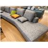 Image 2 : LARGE GREY SECTIONAL SOFA SET, MEASURES 168" LONG X 85" DEEP, INCLUDES THROW CUSHIONS