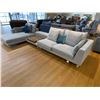 Image 1 : GREY SECTIONAL SOFA SET, 150" WIDE X 74" DEEP, INCLUDES THROW CUSHIONS