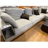 Image 2 : GREY SECTIONAL SOFA SET, 150" WIDE X 73" DEEP, INCLUDES THROW CUSHIONS