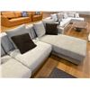 Image 3 : GREY SECTIONAL SOFA SET, 150" WIDE X 73" DEEP, INCLUDES THROW CUSHIONS