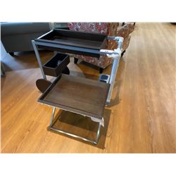 BAR TROLLEY WITH 3 SERVING TRAYS AND STANDS