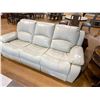 Image 1 : TAN LEATHER 3 PC SOFA SET WITH RECLINING SOFA, RECLINING LOVESEAT AND RECLINING CHAIR, 5 RECLINING