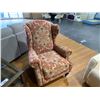 Image 2 : PAIR OF PATTERNED WING BACK PARLOR CHAIRS