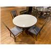 Image 1 : MARBLE TOP DINING ROOM TABLE (51" ACROSS) AND 4 CHAIRS