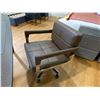 Image 2 : DARK WOOD INLAYED HOME OFFICE DESK (54" W X 28" D), COMES WITH SWIVEL TILT LEATHER CHAIR